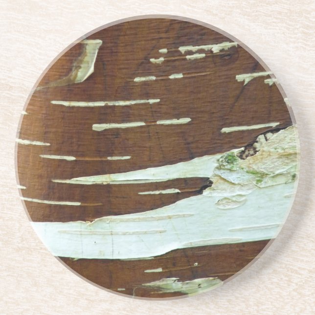 Dessous De Verre En Grès Oiseau d'Arbre Naturel (Devant)