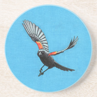 Dessous De Verre En Grès Oiseau roux