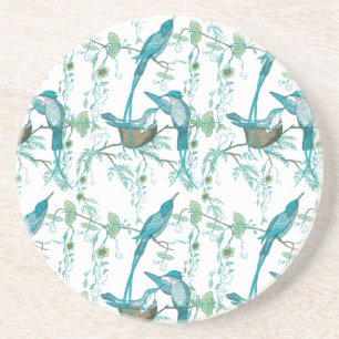 Dessous De Verre En Grès Oiseaux de bébé vintage avec des sous-verres de Mo