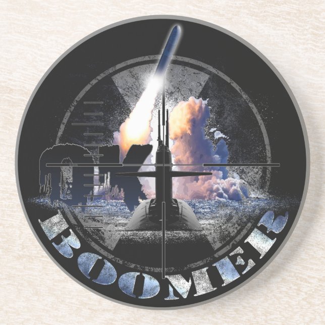 Dessous De Verre En Grès OK BOOMER US Navy Nuclear Sub-Force (Devant)