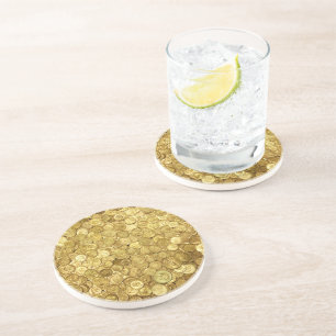 Dessous De Verre En Grès Old Gold Coin Collection 