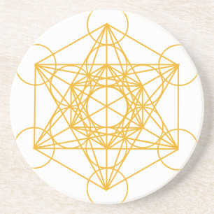 Dessous De Verre En Grès Or de cube en Metatron