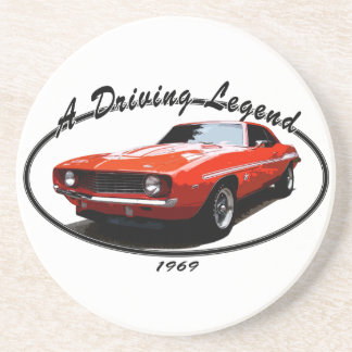 DESSOUS DE VERRE EN GRÈS ORANGE DE 1969 CAMAROYENKO