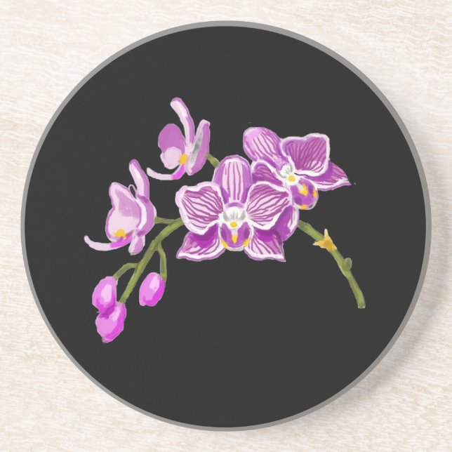 Dessous De Verre En Grès Orchids (Devant)