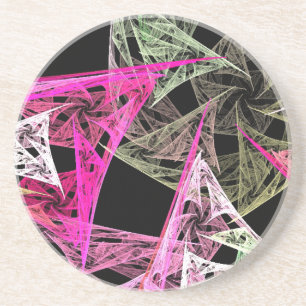 Dessous De Verre En Grès Origami Abstrait coloré