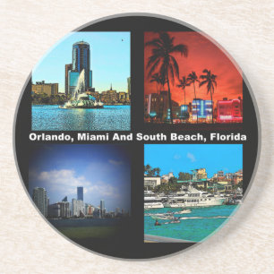 Dessous De Verre En Grès Orlando, Miami, South Beach Collage
