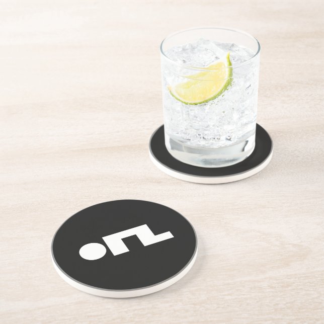 Dessous De Verre En Grès ORZ Emoticon Kaomoji Emoji (Côté)