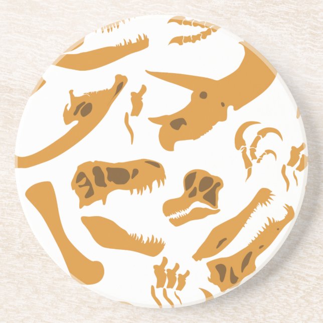 Dessous De Verre En Grès Os Dinosaures (Devant)