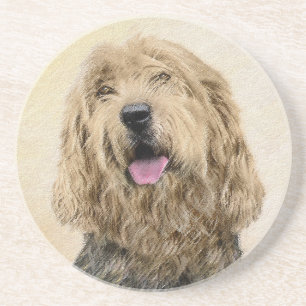 Dessous De Verre En Grès Otterhound Painting - Cute Original Dog Art