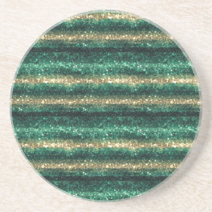 Dessous De Verre En Grès Paillettes de jour de la Saint-Patrick vert oré br