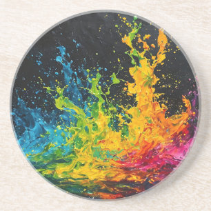 Dessous De Verre En Grès Paint coloré