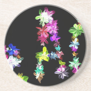 Dessous De Verre En Grès "PAIX" dans l'art des fleurs Imprimer