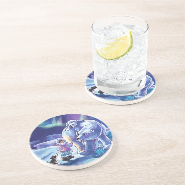 Dessous De Verre En Grès Pal polaire (Côté)
