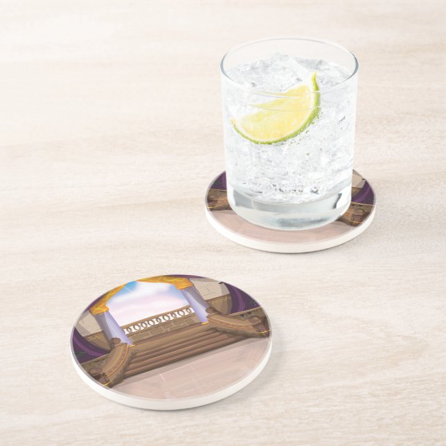 Dessous De Verre En Grès Palais Romain (Côté)