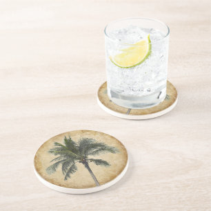 Dessous De Verre En Grès Palmier
