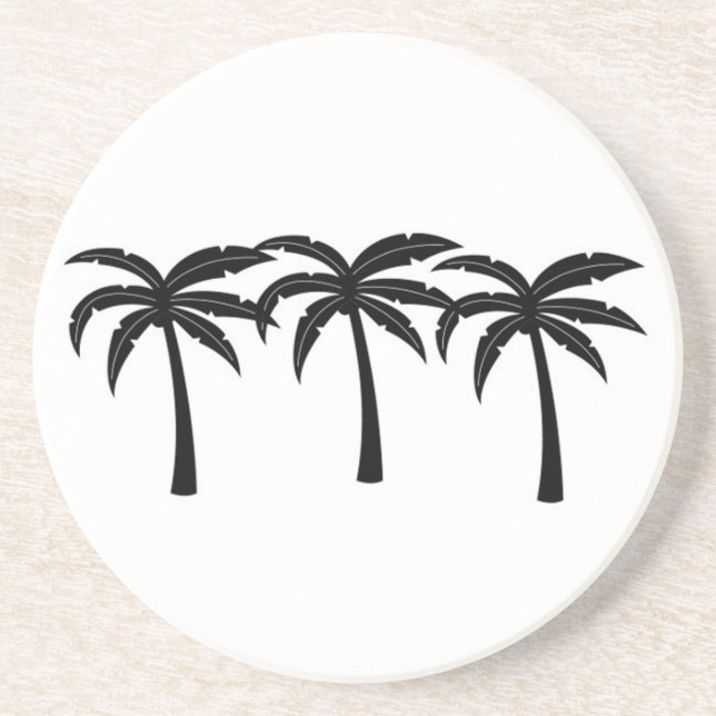 Dessous De Verre En Grès Palmiers tropicaux (Devant)