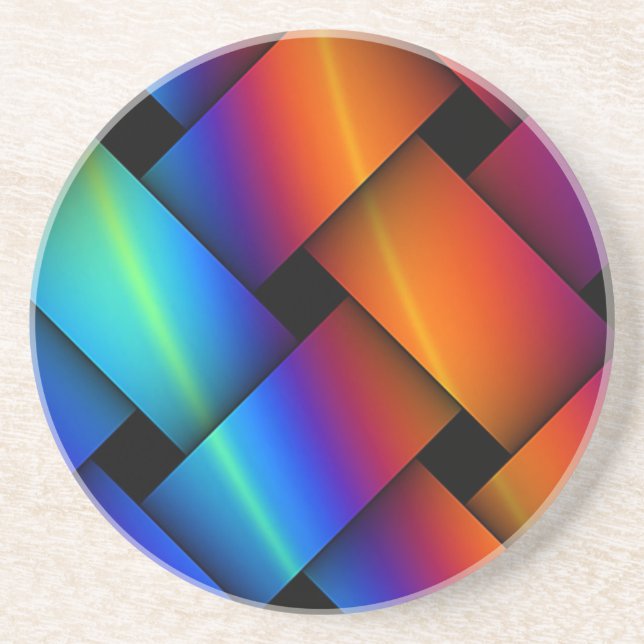 Dessous De Verre En Grès Panier arc-en-ciel (Devant)
