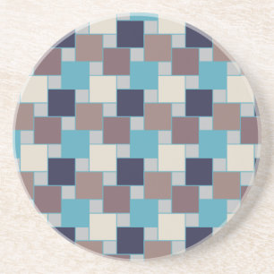 Dessous De Verre En Grès Paon sur la plage