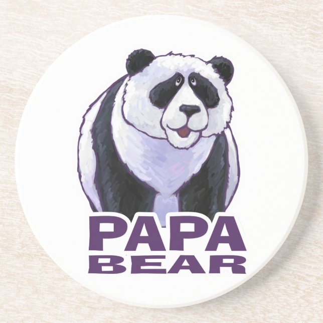 Dessous De Verre En Grès Papa Panda Bear (Devant)