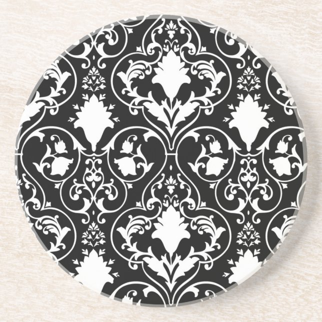 Dessous De Verre En Grès Papier peint antique de rouleau (Devant)
