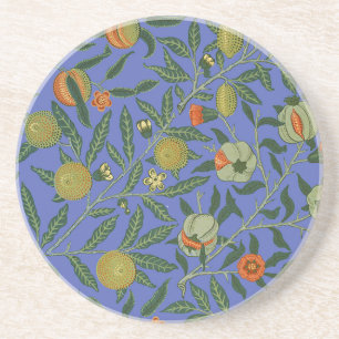 Dessous De Verre En Grès Papier peint coloré Grenade Bleue de William Morri