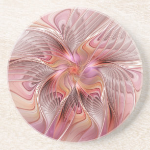Dessous De Verre En Grès Papillon Abstrait Coloré Art Fantastique Fractal