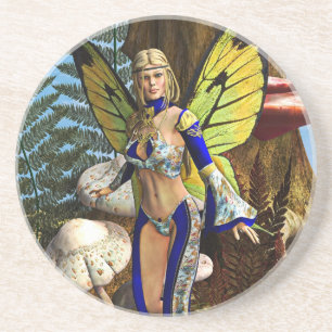 Dessous De Verre En Grès Papillon Fée