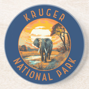 Dessous De Verre En Grès Parc national de Kruger Afrique du Sud Elephant Re