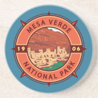 Parc national de Mesa Verde Emblem Retro Compass
