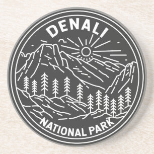 Dessous De Verre En Grès Parc national du Denali Alaska Mont Hunter Monolin