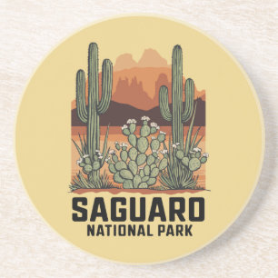Dessous De Verre En Grès Parc national du Saguaro Cactus