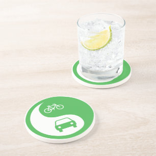 Dessous De Verre En Grès Partager la route Yin Yang