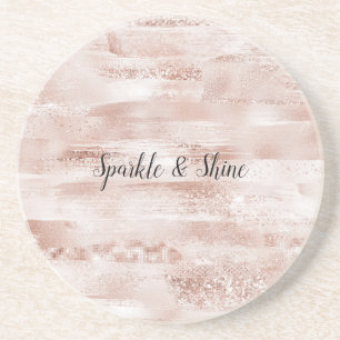 Dessous De Verre En Grès Parties scintillant brillante rose