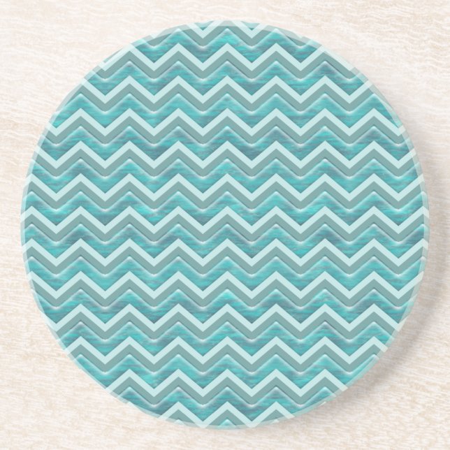 Dessous De Verre En Grès Parties scintillant d'eau Chevron Motif (Devant)