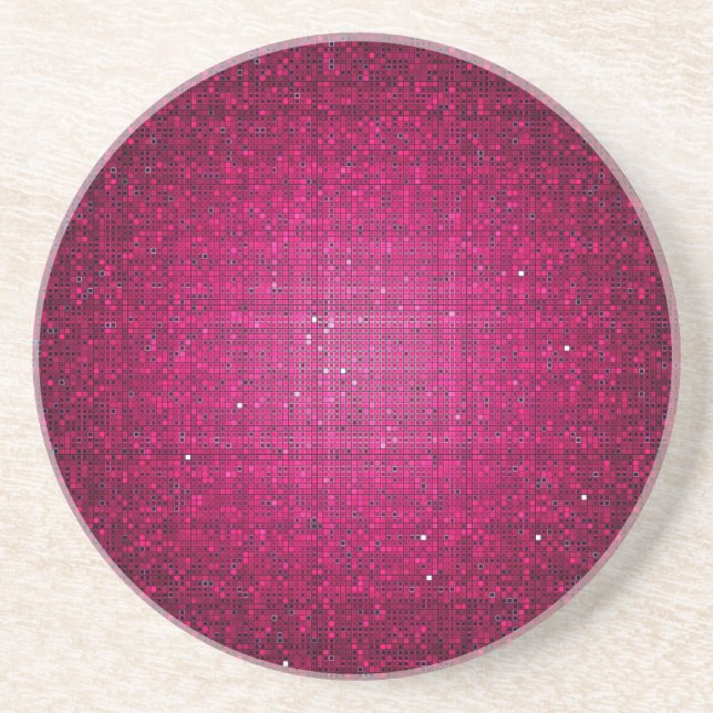 Dessous De Verre En Grès Parties scintillant rose Sequin Disco Glitz Dessou (Devant)