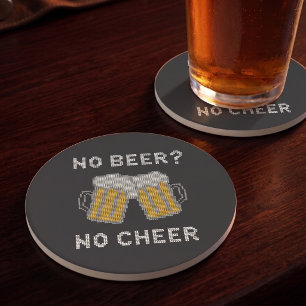 Dessous De Verre En Grès Pas de bière, pas de joie Décoration de bar de N