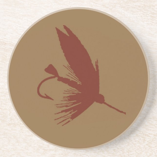 Dessous De Verre En Grès Pas de vie sans pêche (Devant)