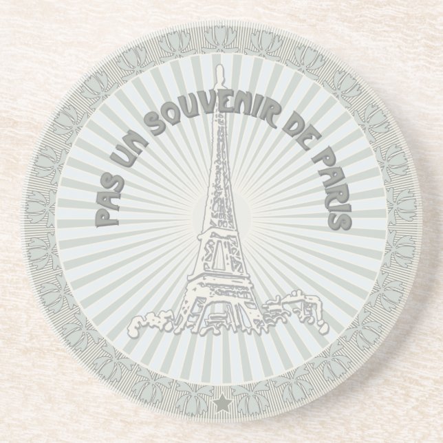 Dessous De Verre En Grès Pas un souvenir de Paris (Devant)