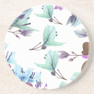 Dessous De Verre En Grès Pastel Colors Bougainvilliers Fleurs
