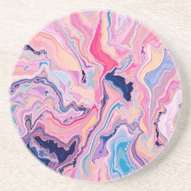 Dessous De Verre En Grès Pastel Marble Dream (Devant)