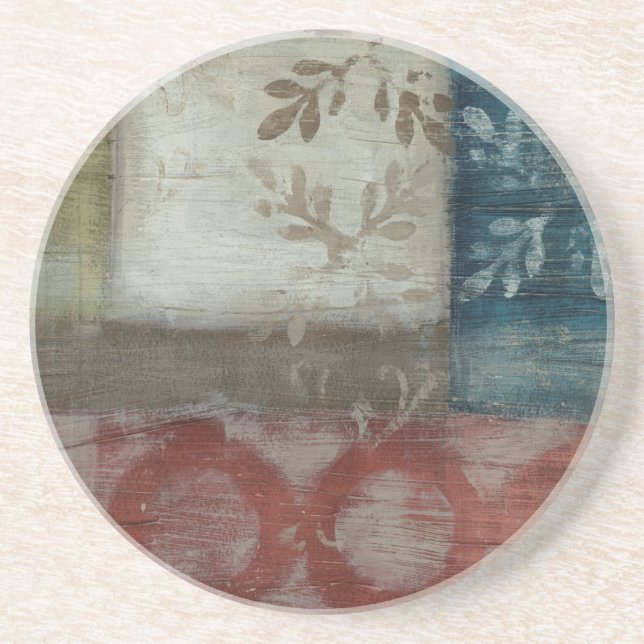 Dessous De Verre En Grès Patrimoine Abstrait II (Devant)