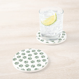 Dessous De Verre En Grès Patrouilles de Doodle, Paws de Chien, Paws Vertes