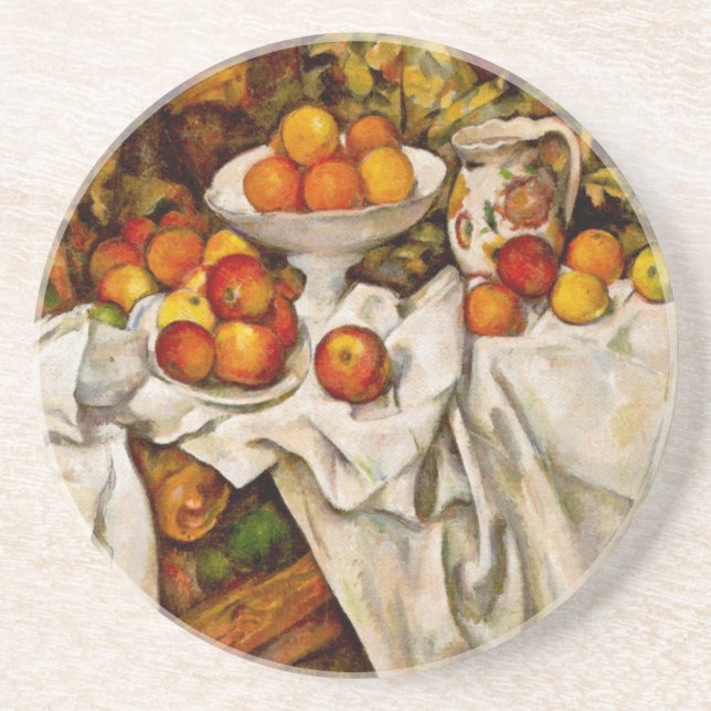 Dessous De Verre En Grès Paul Cezanne Pomples Oranges Impressionnisme (Devant)