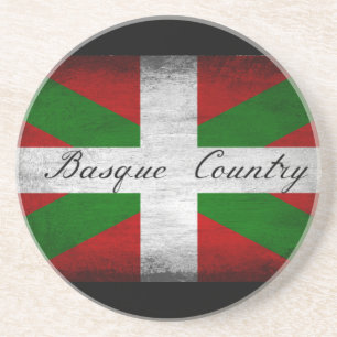 Dessous De Verre En Grès Pays basque Drapeau déprimé