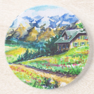 Dessous De Verre En Grès Paysage