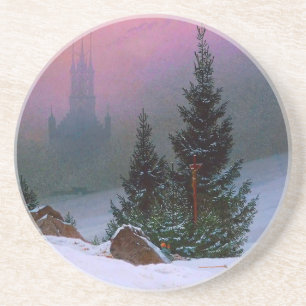 Dessous De Verre En Grès Paysage d'hiver Caspar David Friedrich