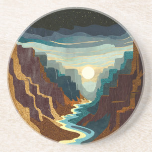 Dessous De Verre En Grès Paysage du Canyon Sunset