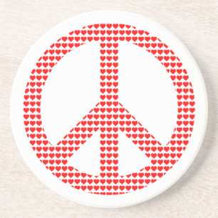 Dessous De Verre En Grès Peace Symbol