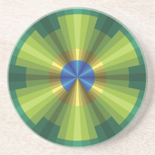 Dessous De Verre En Grès Peacock Illusion Coaster