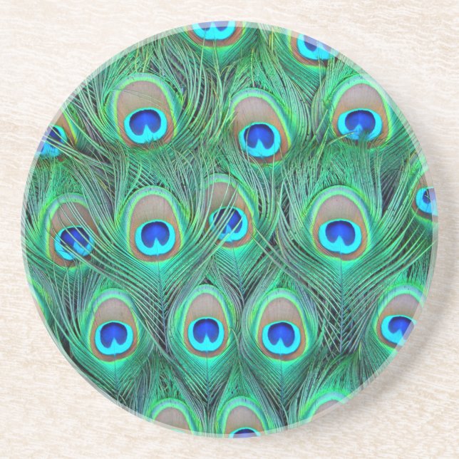 Dessous De Verre En Grès Peacock Splendor (Devant)